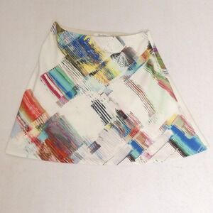 Robert Graham Skirt Womens 6 Multicolor Abstract Print A-Line Lined Artsy Modern